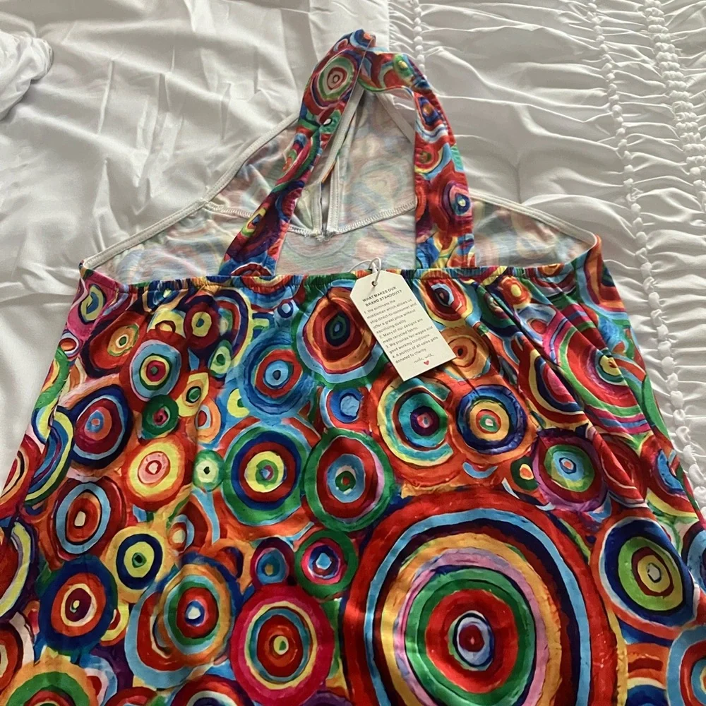 Colorful Circle Pattern Dress - Picture 2 of 2